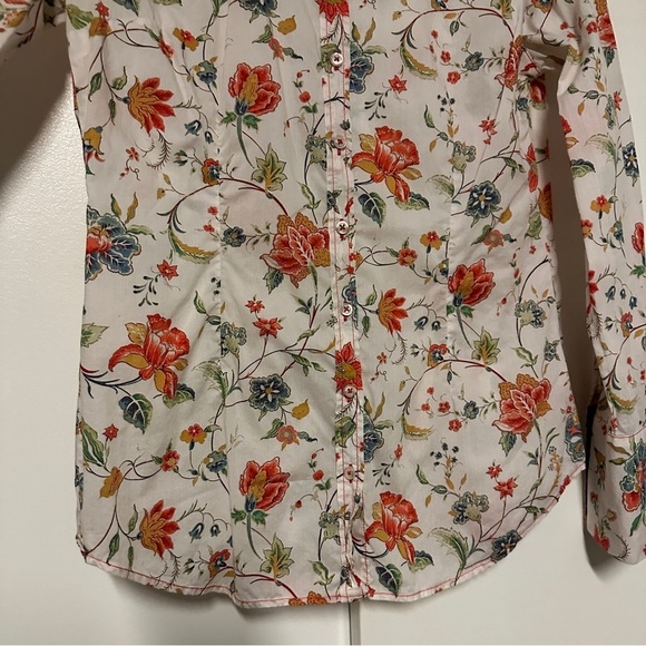 GEORG ROTH Los Angeles white floral print cotton Button up Shirt Size small - Picture 4 of 9